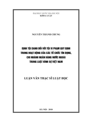 Định Tội Danh Trong Luật Hình Sự Việt Nam Đối Với Tổ
