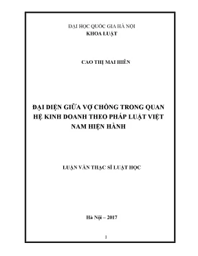 Đại diện giữa vợ chồng trong quan hệ kinh doanh theo