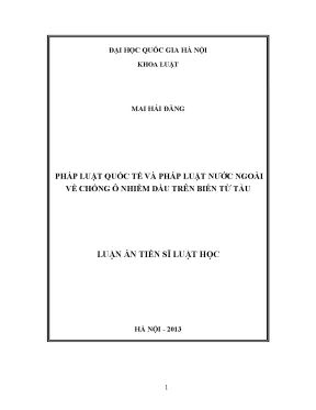Nghiên cứu pháp luật quốc tế về chống ô nhiễm dầu từ tàu