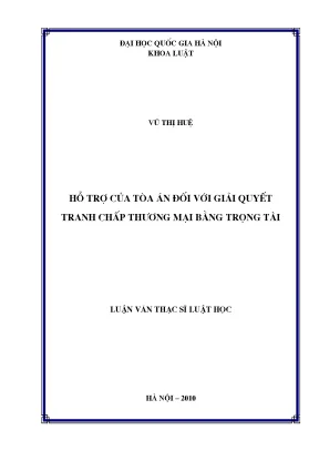 Hỗ trợ của Tòa án trong giải quyết tranh chấp thương mại