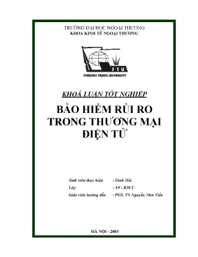 Bảo Hiểm Rủi Ro Trong Thương Mại Điện Tử: Giải Pháp An