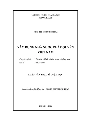 Xây Dựng Nhà Nước Pháp Quyền Việt Nam: Lý Luận và Thực Tiễn