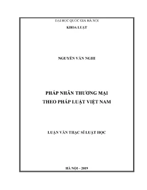 Nghiên cứu pháp nhân thương mại theo pháp luật Việt Nam