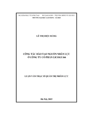 Nâng cao hiệu quả đào tạo nguồn nhân lực tại Công ty Cổ