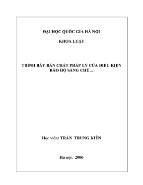 Điều Kiện Bảo Hộ Sáng Chế Trong Pháp Luật Việt Nam