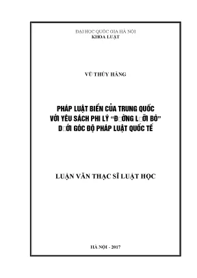 Pháp Luật Biển Trung Quốc và Yêu Sách Đường Lưỡi Bò Dưới