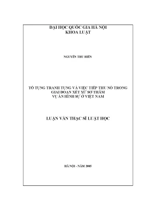 Tố Tụng Tranh Tụng Trong Xét Xử Sơ Thẩm Vụ Án Hình Sự Ở