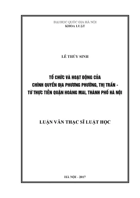 Tổ Chức và Hoạt Động Chính Quyền Địa Phương Tại Quận