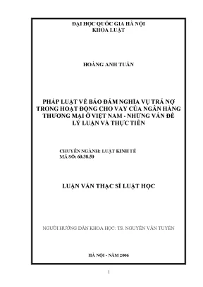 Bảo Đảm Nghĩa Vụ Trả Nợ Trong Hoạt Động Cho Vay Ngân
