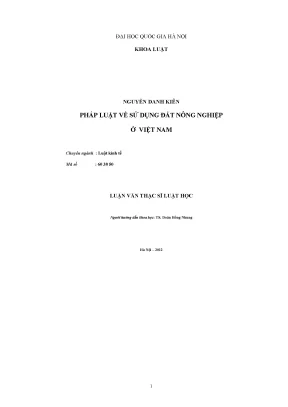 Pháp Luật Sử Dụng Đất Nông Nghiệp Tại Việt Nam: Thực
