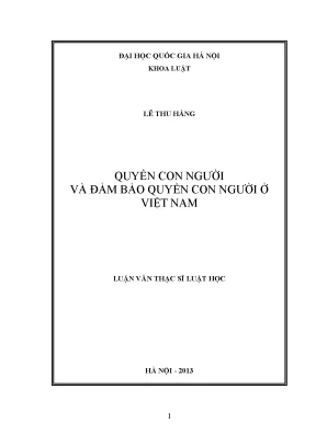 Quyền Con Người và Đảm Bảo Quyền Con Người ở Việt Nam
