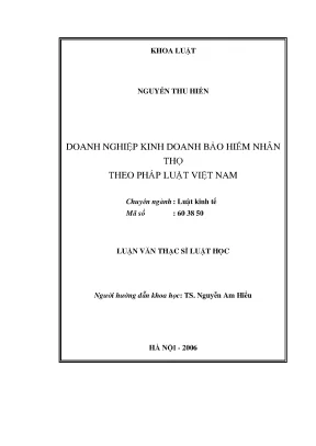Nghiên cứu doanh nghiệp bảo hiểm nhân thọ theo pháp luật 