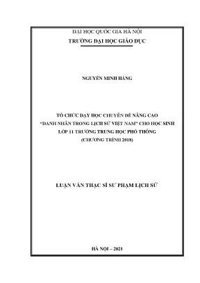 Nâng cao kiến thức lịch sử Việt Nam cho học sinh lớp 11
