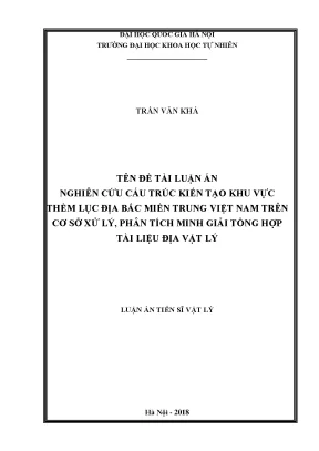 Nghiên cứu cấu trúc kiến tạo thềm lục địa Bắc Miền Trung 
