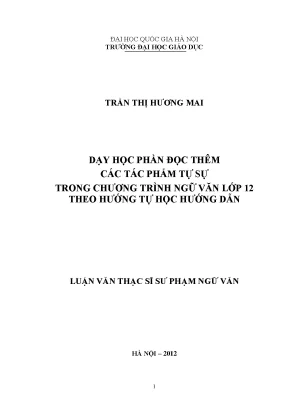 Phương Pháp Dạy Học Tự Sự Trong Ngữ Văn Lớp 12 Theo