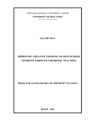 Nâng cao tư duy sáng tạo cho học sinh trung học qua 
