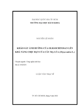Ảnh hưởng của oligochitosan đến khả năng chịu hạn của