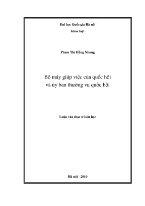 Bộ máy giúp việc của Quốc hội và Ủy ban Thường vụ: Vai