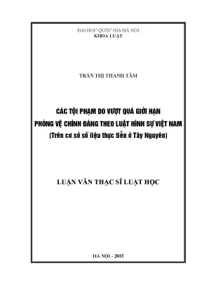 Nghiên cứu tội phạm vượt quá giới hạn phòng vệ chính