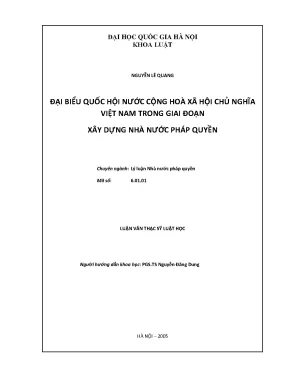 Đại biểu Quốc hội Việt Nam trong xây dựng Nhà nước pháp