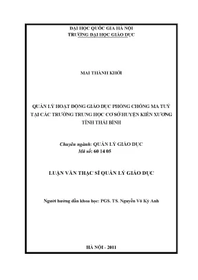 Quản lý giáo dục phòng chống ma túy tại trường trung học