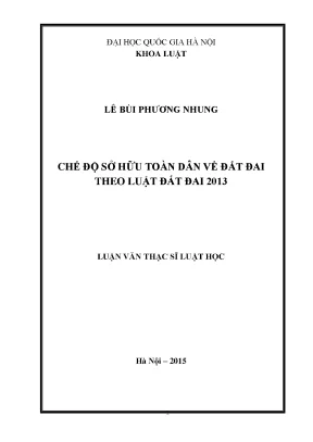 Chế độ sở hữu toàn dân về đất đai theo Luật Đất đai