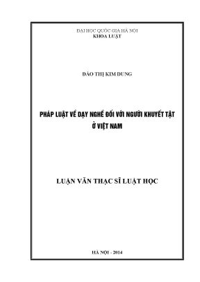 Pháp luật về dạy nghề cho người khuyết tật tại Việt Nam