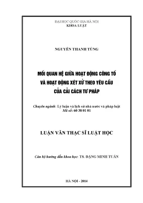 Mối Quan Hệ Giữa Hoạt Động Công Tố và Xét Xử trong Cải