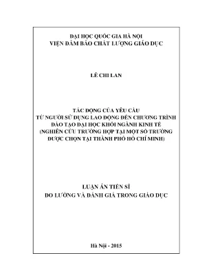 Tác động của yêu cầu người sử dụng lao động đến chương
