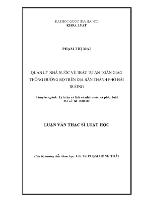 Quản lý an toàn giao thông đường bộ tại Hải Dương