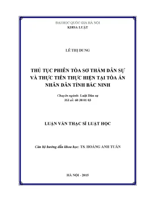 Thủ Tục Phiên Tòa Sơ Thẩm Dân Sự Tại Tòa Án Nhân Dân