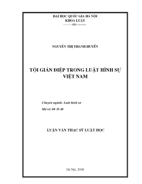 Tội Gián Điệp Trong Luật Hình Sự Việt Nam: Phân Tích và