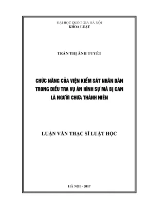 Chức Năng Của Viện Kiểm Sát Nhân Dân Trong Điều Tra Vụ