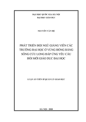 Phát Triển Đội Ngũ Giảng Viên Các Trường Đại Học Ở Đồng