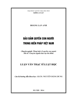 Bảo Đảm Quyền Con Người Trong Hiến Pháp Việt Nam: Nghiên
