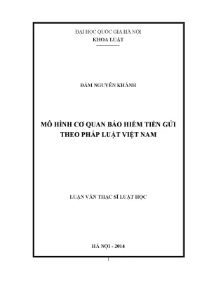 Mô Hình Cơ Quan Bảo Hiểm Tiền Gửi Theo Pháp Luật Việt Nam