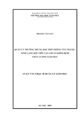 Quản lý trường THPT Tân Thành: Tiếp cận chuẩn kiểm định