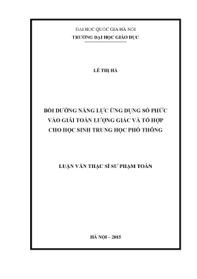 Bồi Dưỡng Năng Lực Ứng Dụng Số Phức Trong Giải Toán