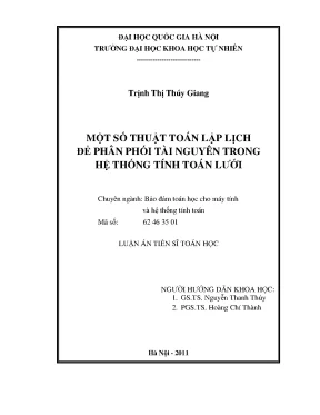Thuật Toán Lập Lịch Tối Ưu Phân Phối Tài Nguyên Trong Hệ