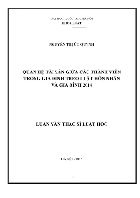 Quan hệ tài sản trong gia đình theo Luật Hôn nhân và Gia