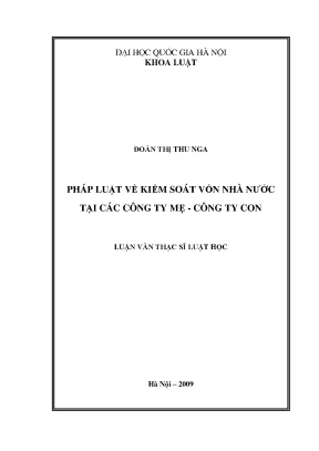 Kiểm Soát Vốn Nhà Nước Tại Công Ty Mẹ - Công Ty Con:
