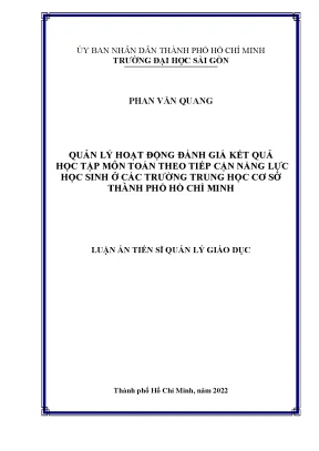 Quản lý đánh giá kết quả học tập môn Toán theo năng lực