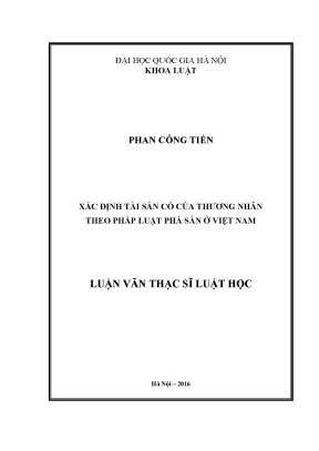 Xác định tài sản có của thương nhân theo pháp luật phá