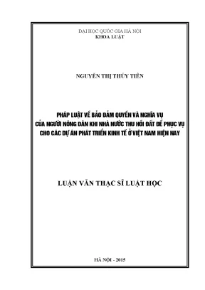 Bảo Đảm Quyền Lợi Người Nông Dân Khi Nhà Nước Thu Hồi