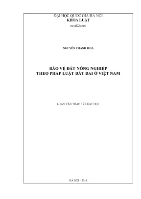 Bảo Vệ Đất Nông Nghiệp Theo Pháp Luật Đất Đai Ở Việt Nam