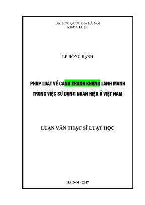Nghiên cứu về cạnh tranh không lành mạnh và nhãn hiệu