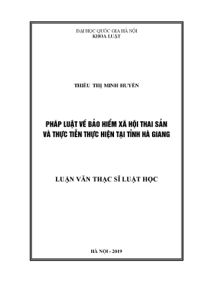 Nghiên cứu về bảo hiểm xã hội thai sản tại Hà Giang
