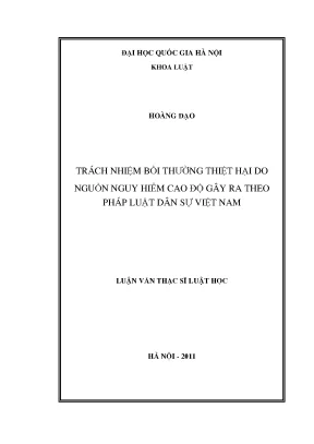 Trách Nhiệm Bồi Thường Thiệt Hại Do Nguồn Nguy Hiểm Cao