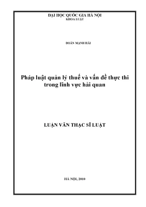 Nghiên cứu pháp luật quản lý thuế và thực thi trong lĩnh
