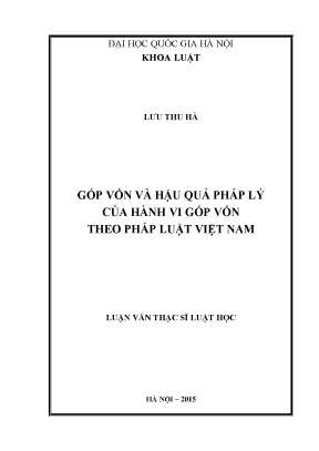 Góp Vốn và Hậu Quả Pháp Lý Theo Luật Việt Nam